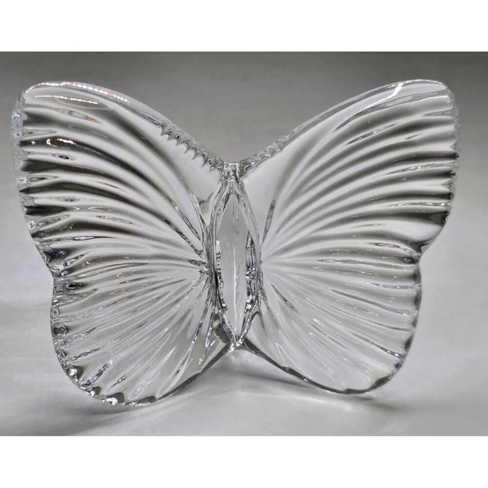 Vintage Waterford Crystal Butterfly Figurine Signed 2000 Ireland Millennium